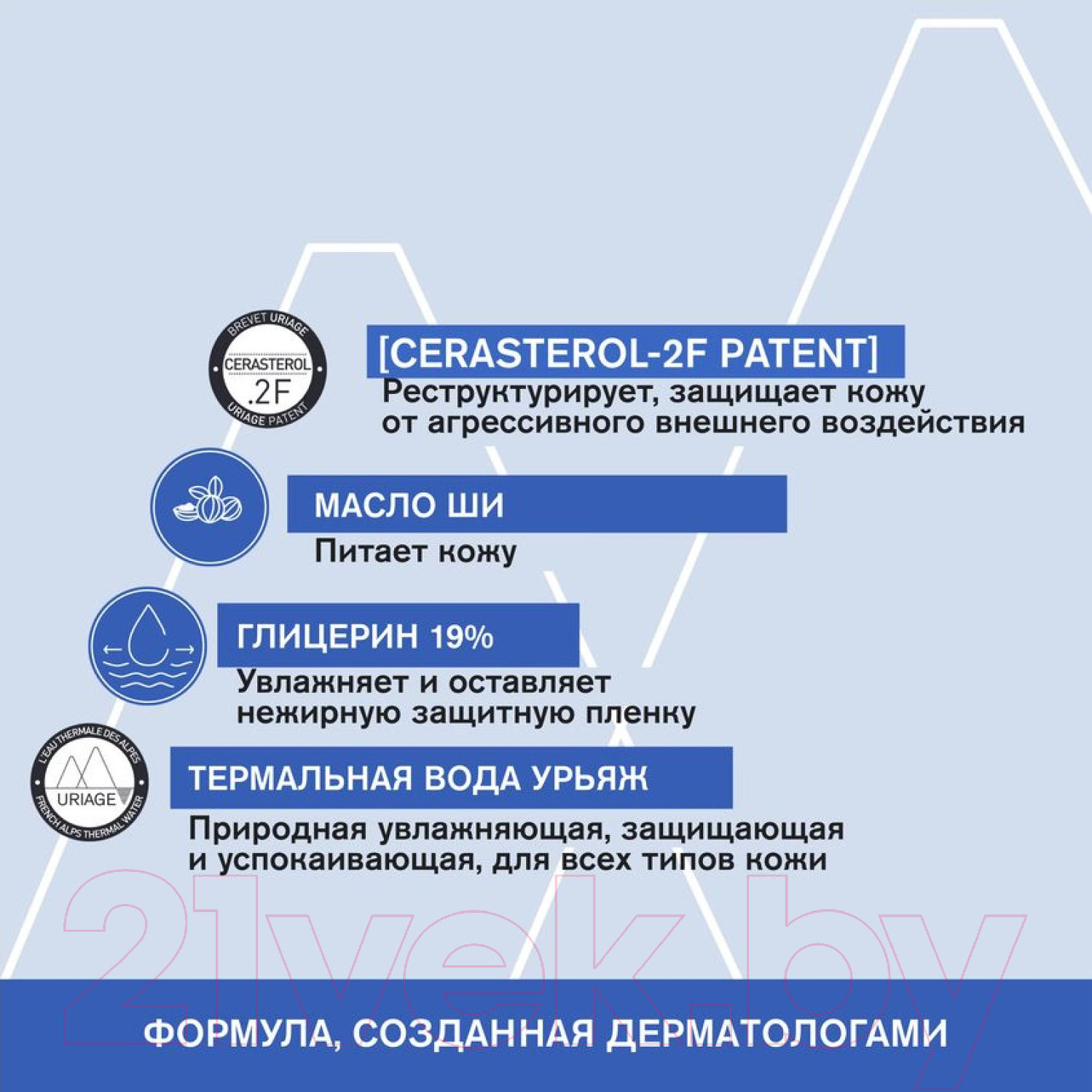 Масло для тела Uriage Xemose Huile Lavante Apaisante Успокаивающее