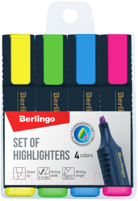 Набор маркеров Berlingo Textline HL500 / T7020 (4цв)