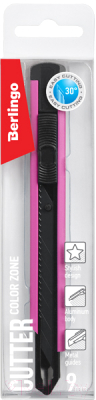 Нож канцелярский Berlingo Color Zone / BM4120_a (розовый)