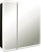 Шкаф с зеркалом для ванной Silver Mirrors Alliance-Black 805x800 / LED-00002611 - 