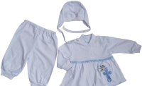 Набор для крещения Три Медведя 364К (р.48/74, голубой)