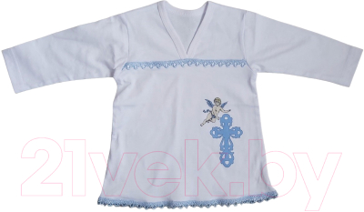 Крестильная рубашка Три Медведя 367К (р.44/68, голубой)