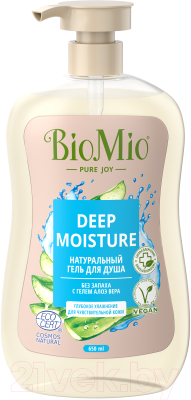 Гель для душа BioMio Bio Для чувствительной кожи с гелем алоэ вера Без запаха (650мл)
