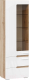 Шкаф-пенал с витриной ТриЯ Фьюжн ТД-260.07.25 (белый глянец/дуб делано) - 
