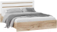 Двуспальная кровать ТриЯ Фьюжн ТД-260.01.03 160x200 (белый глянец/дуб делано) - 