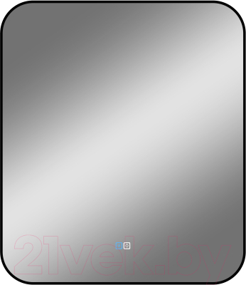 Зеркало Континент Torry Led 60x70 (с фоновой подсветкой, черной окантовкой, функцией антизапотевания)