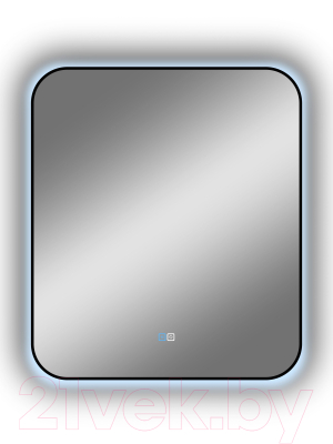 Зеркало Континент Torry Led 60x70 (с фоновой подсветкой, черной окантовкой, функцией антизапотевания)