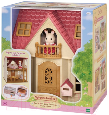 Кукольный домик Sylvanian Families Уютный коттедж с красной крышей / 5567