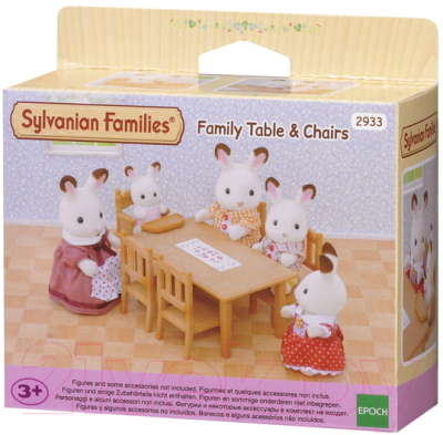 Комплект аксессуаров для кукольного домика Sylvanian Families Обеденный стол с пятью стульями / 4506