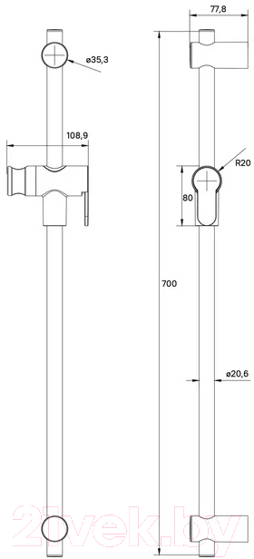 Душевая стойка IDDIS Ray RAY70W0i17