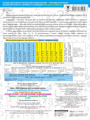 Изображение товара Учебное пособие АСТ 3000 примеров по математике. Лучший тренинг. 3 класс (Узорова О., Нефедова Е.)