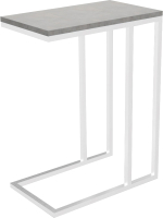 Приставной столик TMB Loft Рокс 18мм (бетон чикаго светло-серый/белый) - 