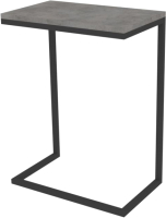 Приставной столик TMB Loft Роксет 2 18мм (бетон чикаго светло-серый/черный) - 