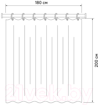 Шторка-занавеска для ванны IDDIS Promo 630P18Ri11