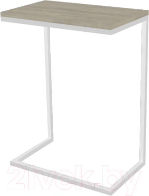 Приставной столик TMB Loft Роксет 2 Сосна 18мм (выбеленное дерево/белый)