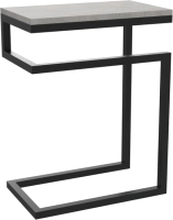 Приставной столик TMB Loft Хидсон 18мм (бетон чикаго светло-серый/черный) - 