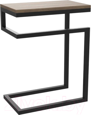 Приставной столик TMB Loft Хидсон 18мм (дуб давос трюфель/черный)