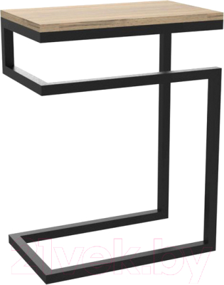 Приставной столик TMB Loft Хидсон 18мм (дуб галифанс натуральный/черный)