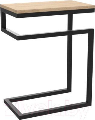 Приставной столик TMB Loft Хидсон 2 18мм (дуб галифанс натуральный/черный)