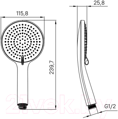 Лейка ручного душа IDDIS Optima Home OPH3F0Ci18