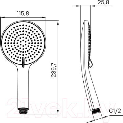 Лейка ручного душа IDDIS Optima Home OPH3F0Wi18