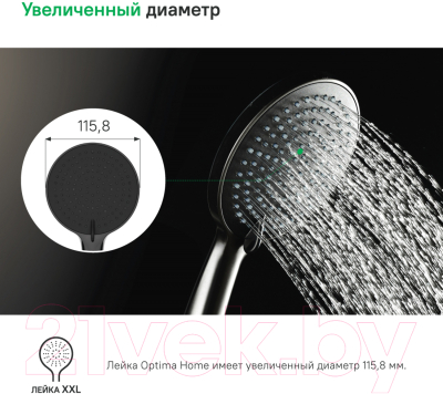 Лейка ручного душа IDDIS Optima Home OPH3F0Wi18