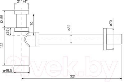 Сифон IDDIS Optima Home OPTSB00i84