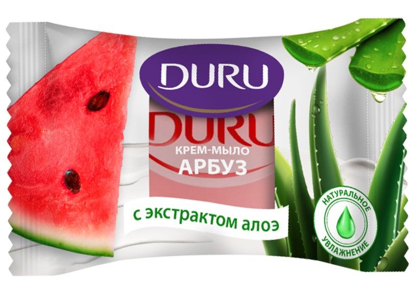 Мыло твердое Duru Крем-мыло арбуз с экстрактом алоэ (80г)