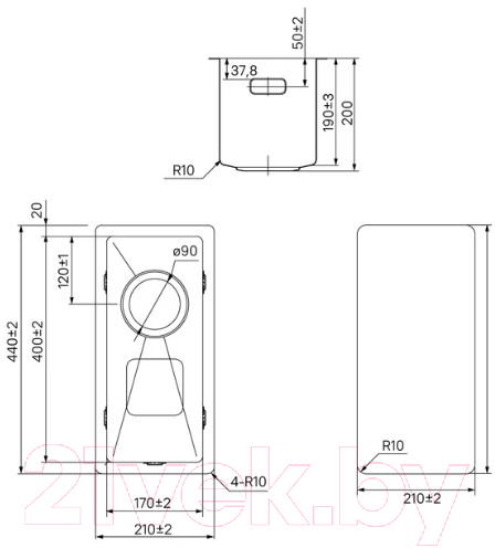 Мойка кухонная IDDIS Edifice EDI21B0i77