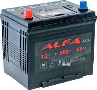 Автомобильный аккумулятор ALFA battery Asia JL 580A с бортом (65 А/ч) - 