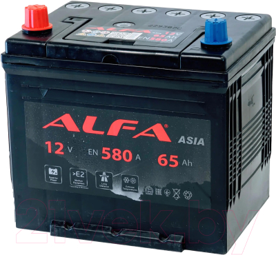 Автомобильный аккумулятор ALFA battery Asia JL 580A с бортом (65 А/ч)