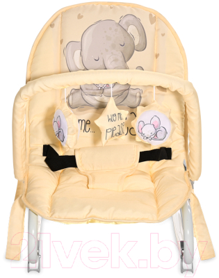Детский шезлонг Lorelli Eliza Yellow Cute Elephant / 10110142376