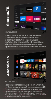 Изображение товара Телевизор Maunfeld MLT55USD02