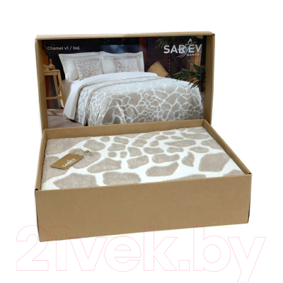 Набор текстиля для спальни Sarev Chamel 1.5 / P 923 (v1)Bej