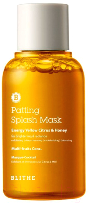 Маска для лица кремовая Blithe Energy Yellow Citrus&Honey Splash Mask (70мл)