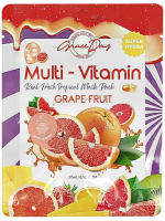 

Маска для лица тканевая Grace Day, Multi-Vitamin Grape Fruit Mask Pack