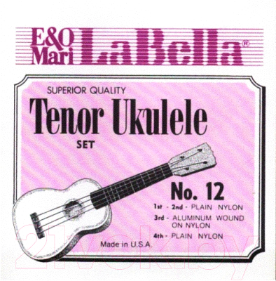 Струны для укулеле La Bella 12-Tenor