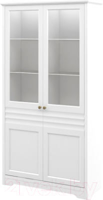 Шкаф с витриной Мебель-Неман Денвер МН-040-14 (белый)
