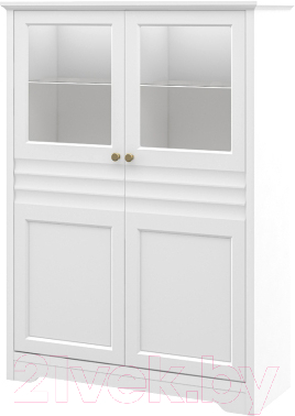 Шкаф с витриной Мебель-Неман Денвер МН-040-15 (белый)