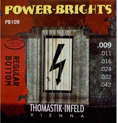 Струны для электрогитары Thomastik Power-Brights Regular Bottom PB109