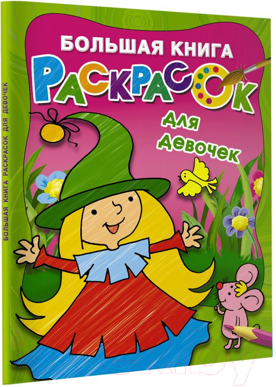 Раскраска АСТ Большая книга раскрасок для девочек (Двинина Л.В.) — фото 6