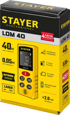 Лазерный дальномер Stayer LDM-40 / 34956