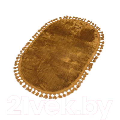 Набор ковриков для ванной и туалета Karven Buket Sacakli Oval / KV 417 (Cikolata/шоколад)
