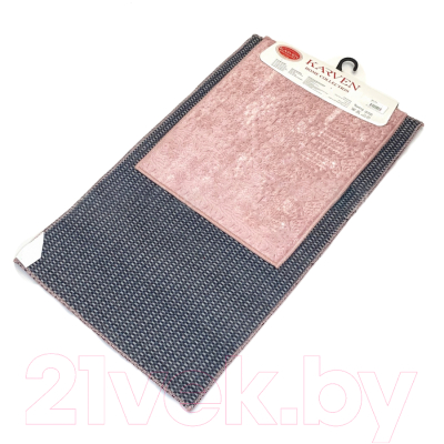 Изображение товара Набор ковриков для ванной и туалета Karven Buket / KV 418 (Pudra/пудра)