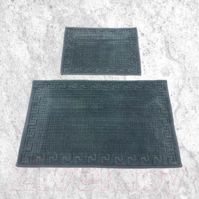 Набор ковриков для ванной и туалета Karven Grek / KV 419 (Koyu Gri/темно-серый)