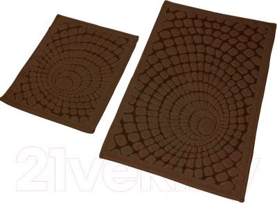 Набор ковриков для ванной и туалета Karven Girdap / KV 421 (Aci Kahve/шоколад)