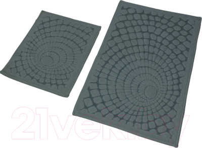 Набор ковриков для ванной и туалета Karven Girdap / KV 421 (Koyu Gri/темно-серый)