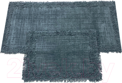 Набор ковриков для ванной и туалета Karven K.M.Ekose / KV 426 (Koyu Gri/темно-серый)