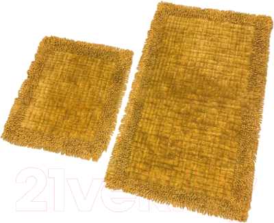 Набор ковриков для ванной и туалета Karven Ekose Eskitme K.M / KV 428 (Gold/золотой)