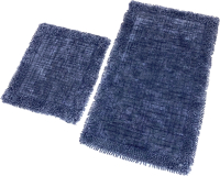 Набор ковриков для ванной и туалета Karven Ekose Eskitme K.M / KV 428 (Mavi/синий) - 